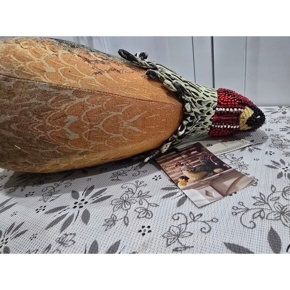NWT John Derian for Target Chicken Pillow – Beaded Decorative Accent - Picture 11 of 15